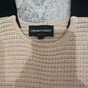 Emporio Armani Women's Knit Beige Tank Top